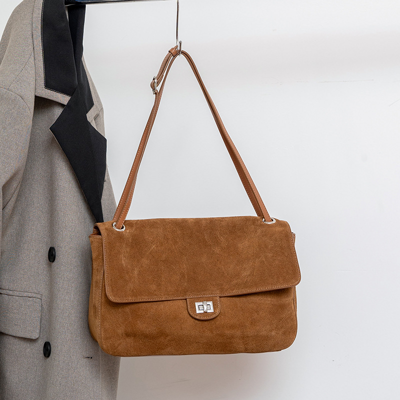Bolsa de Ombro em Couro Suede  - Leather Work Bag Women avaliação e preço