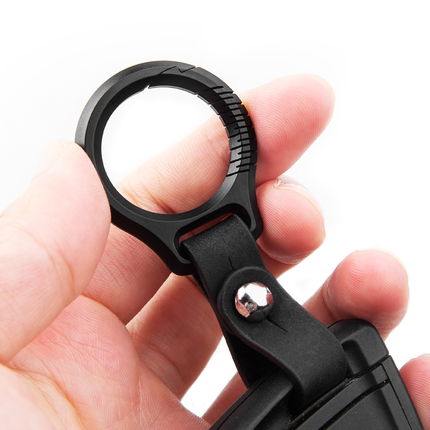 Titânio preto chaveiro para ho - Leatherwork Ruler avaliação e preço