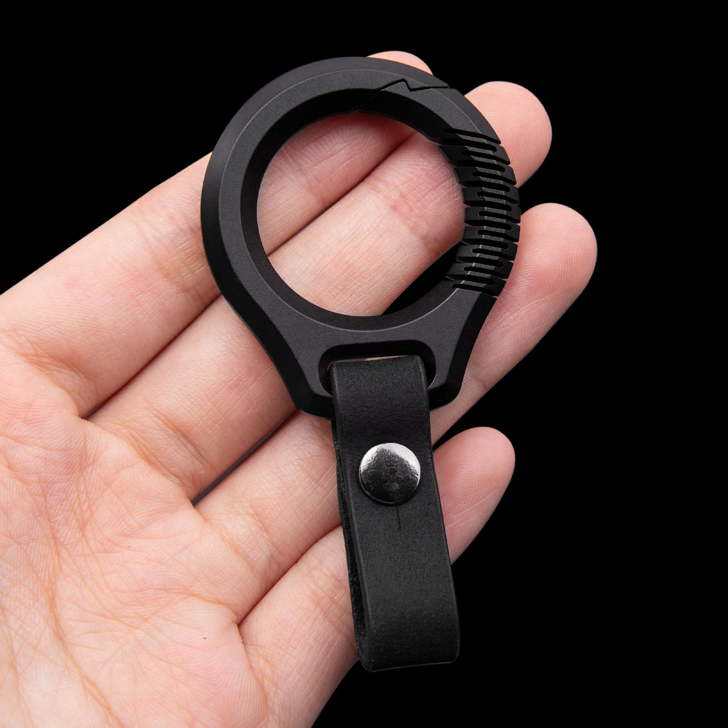 Titânio preto chaveiro para ho - Leatherwork Ruler avaliação e preço