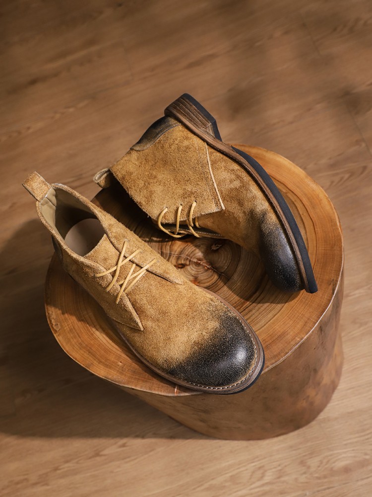 Moda versátil masculino rendas - Leather Work Boots avaliação e preço
