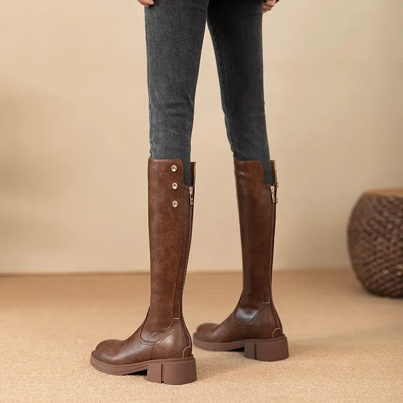 Outono inverno salto médio sen - Leather Work Boots avaliação e preço