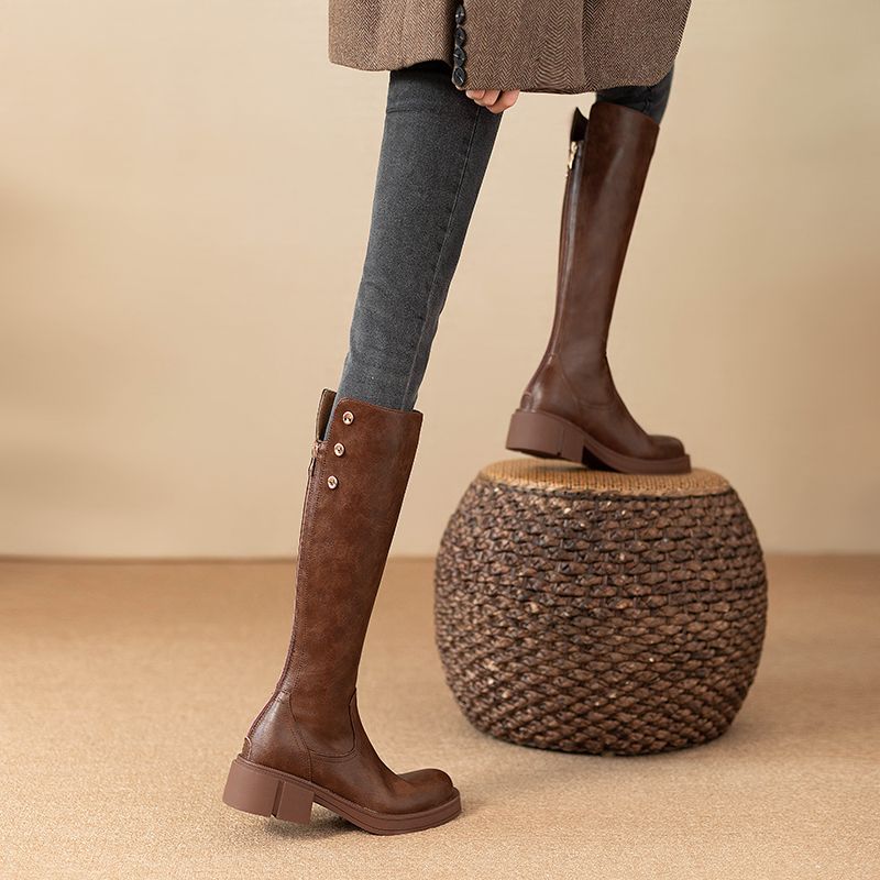 Outono inverno salto médio sen - Leather Work Boots avaliação e preço